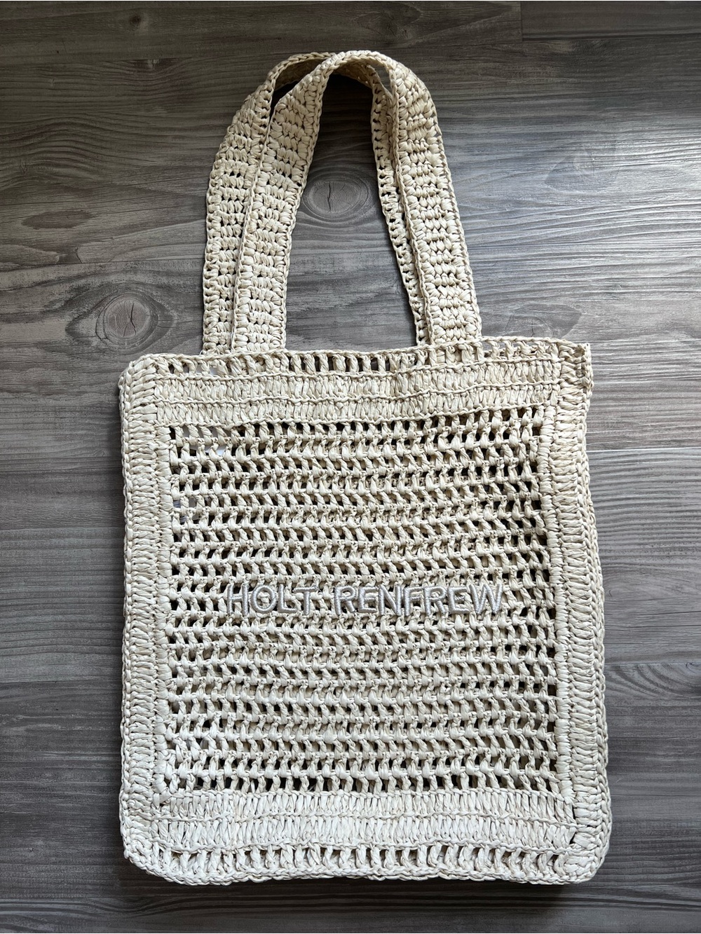 HOLT RENFREW • Woven Crochet Beach Tote Bag Swim Accessory - Picture 2 of 6